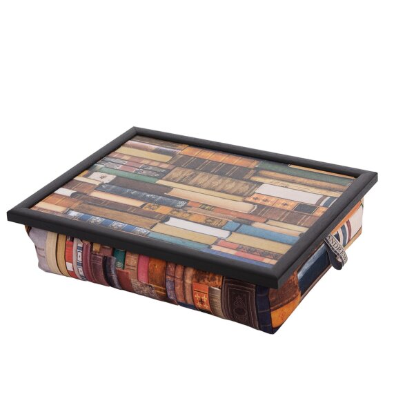 Knietablett mit Kissen Book Pile