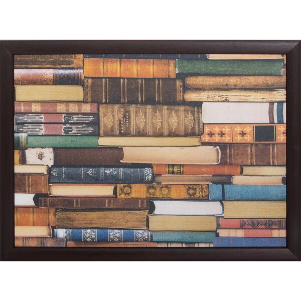 Knietablett mit Kissen Book Pile