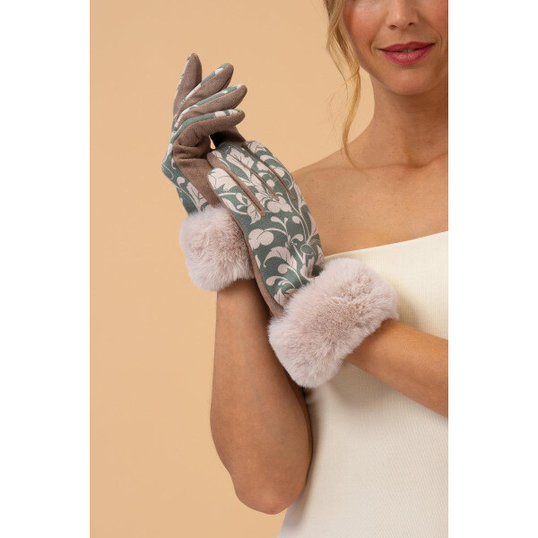 Bernadette Opulent Flourishes Gloves - Olive