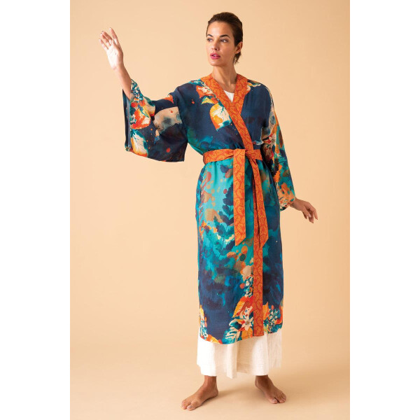 Kimono lang Hare and Moon Kimono Gown in Midnight