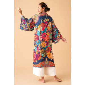 Kimono lang Vintage Floral Kimono Gown in Ink