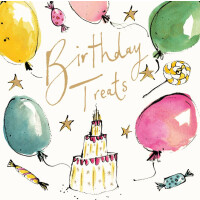 Anna Wright Grußkarte mit Umschlag Birthday Treats Gold 15 x 15