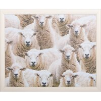 Knietablett mit Kissen Sheep – cremefarbener Rahmen...