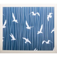 Knietablett mit Kissen Seagulls Allover