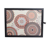 Knietablett mit Kissen Mandala Rot