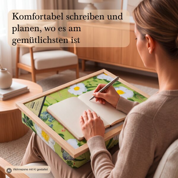 Knietablett mit Kissen Secret Garden