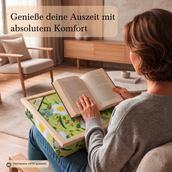 Knietablett mit Kissen Secret Garden