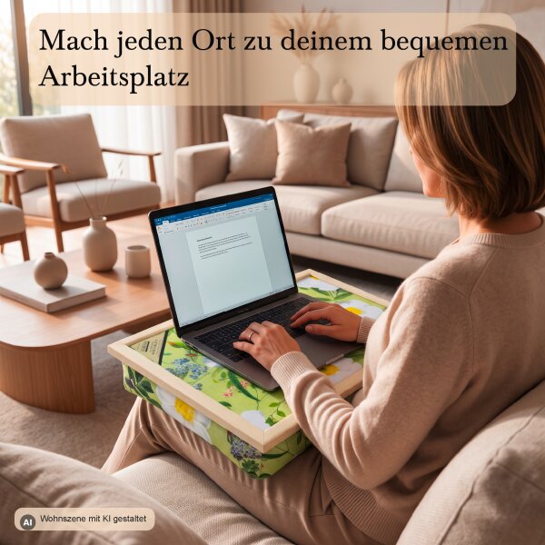 Knietablett mit Kissen Secret Garden