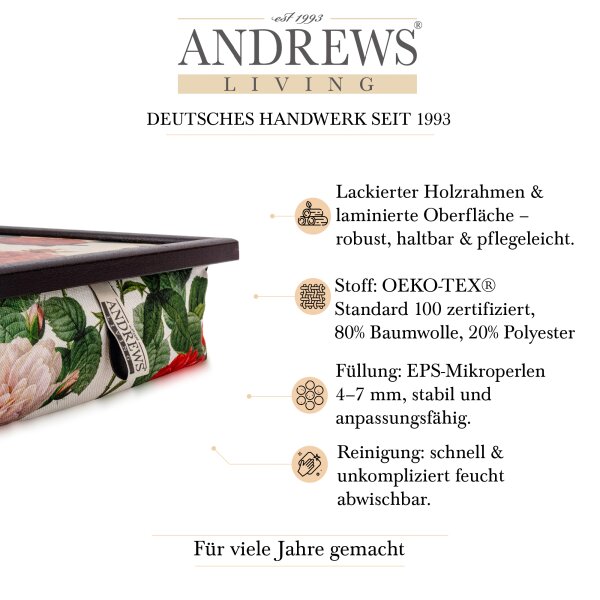 Knietablett mit Kissen Classic Rose