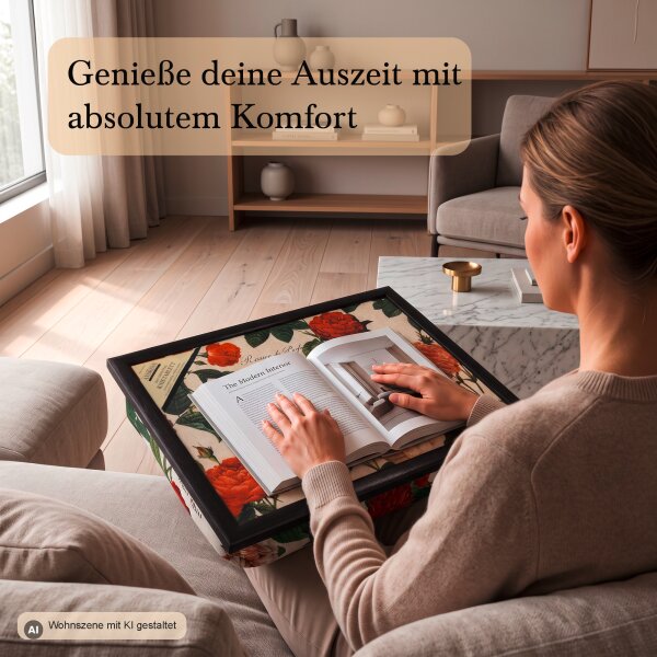 Knietablett mit Kissen Classic Rose