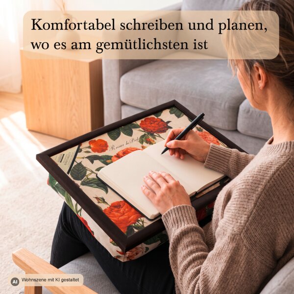 Knietablett mit Kissen Classic Rose