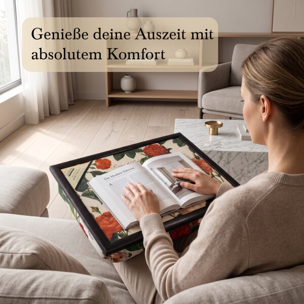 Knietablett mit Kissen Classic Rose