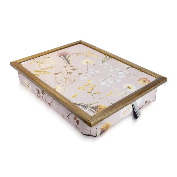 Knietablett mit Kissen Dried Flowers