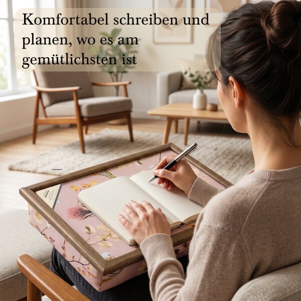 Knietablett mit Kissen Dried Flowers
