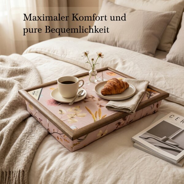 Knietablett mit Kissen Dried Flowers