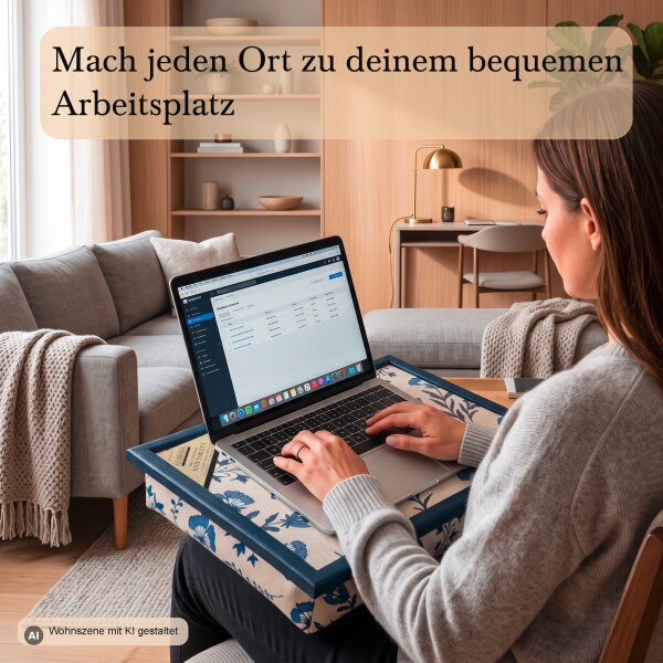 Knietablett mit Kissen Azure Meadow