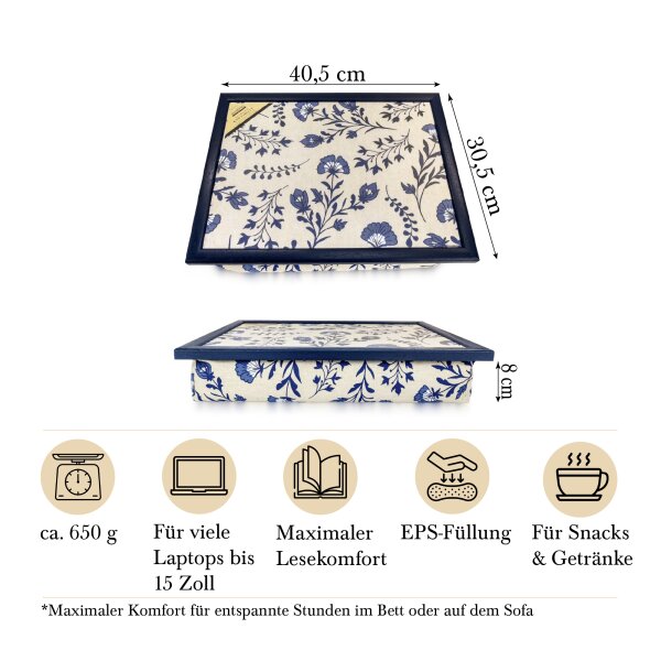 Knietablett mit Kissen Azure Meadow