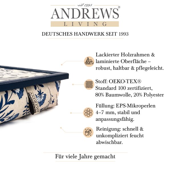 Knietablett mit Kissen Azure Meadow
