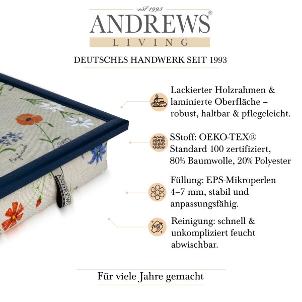 Knietablett mit Kissen Wildflower Meadow