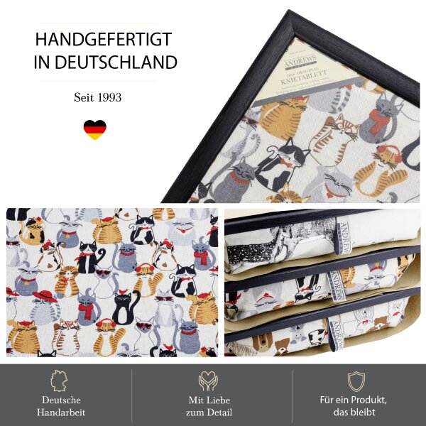 Knietablett mit Kissen Urban Cats