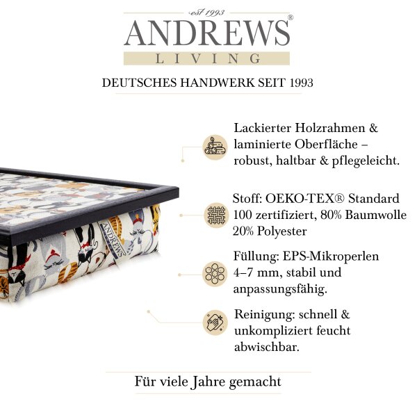 Knietablett mit Kissen Urban Cats