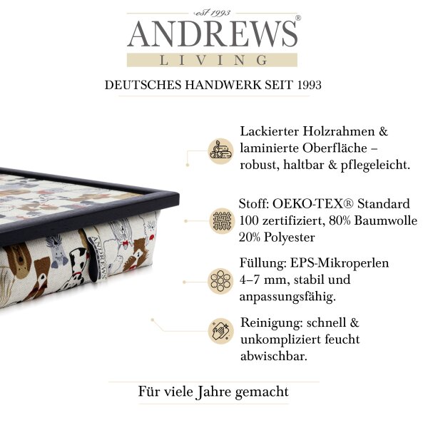 Knietablett mit Kissen Urban Dogs