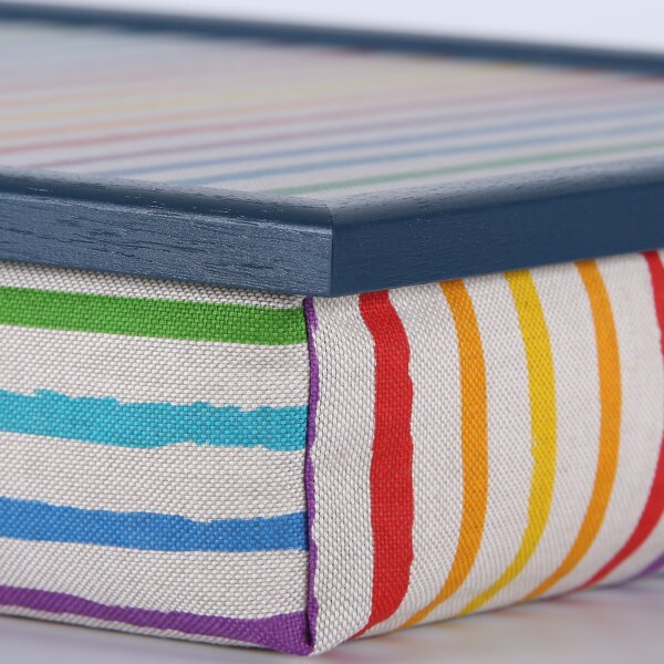 Knietablett mit Kissen Crayon Stripe