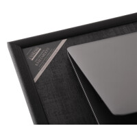 Andrew&acute;s Knietablett Laptray mit Kissen Tablett f&uuml;r Laptop Stoff uni natur / OF schwarz