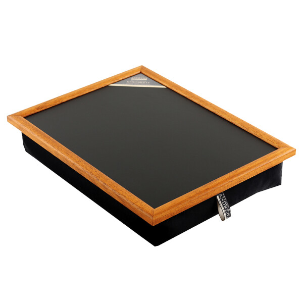 Andrew´s Knietablett Laptray mit Kissen Tablett für Laptop Schwarz Uni 