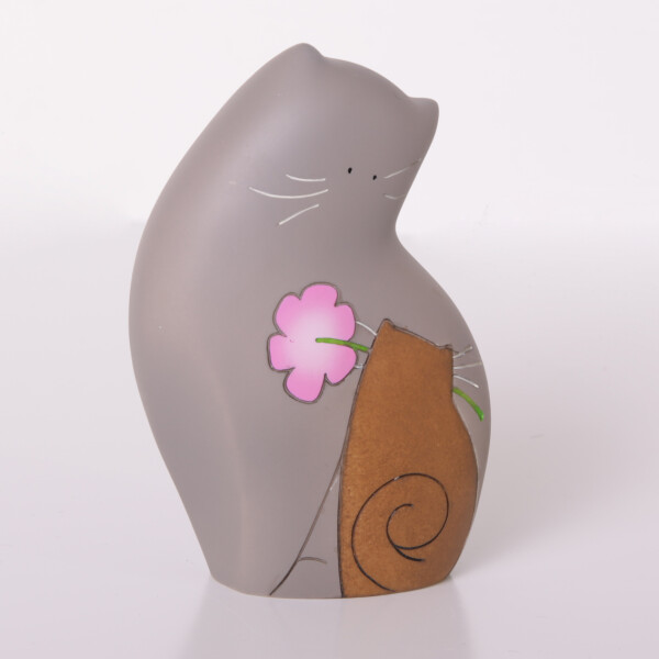 &quot;Just for You&quot; Katzenfreunde mit Blume 12 cm Katzenfigur Dekofigur Katzen